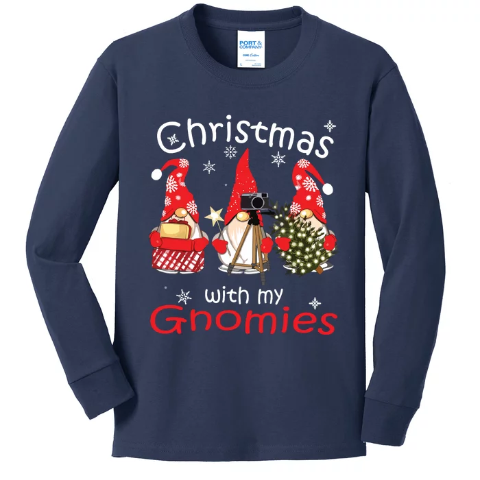 Gnome Family Christmas Shirts For Women Gnomies Xmas Kids Long Sleeve Shirt