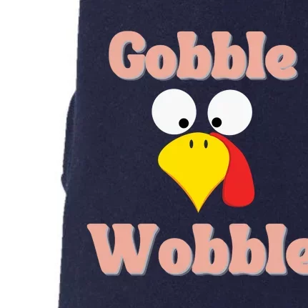 Gobble Funny Cute Turkey Face Cute Turkey Family Thanksgiving Thanksgivings Doggie 3-End Fleece Hoodie