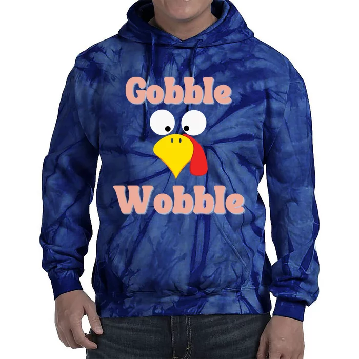 Gobble Funny Cute Turkey Face Cute Turkey Family Thanksgiving Thanksgivings Tie Dye Hoodie