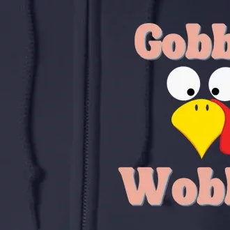 Gobble Funny Cute Turkey Face Cute Turkey Family Thanksgiving Thanksgivings Full Zip Hoodie