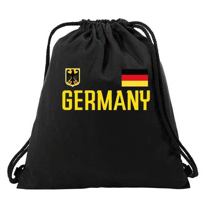 Germany Flag Deutschland Football Soccer Fan Drawstring Bag