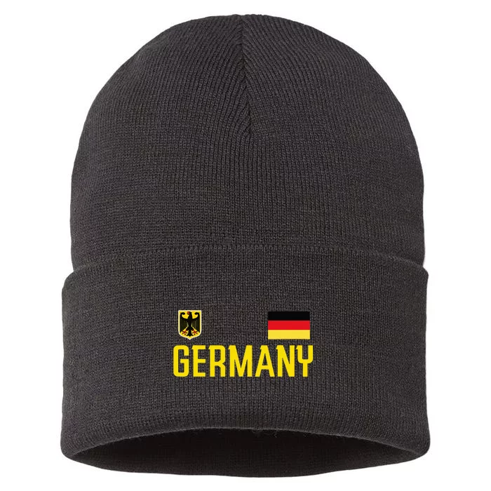 Germany Flag Deutschland Football Soccer Fan Sustainable Knit Beanie