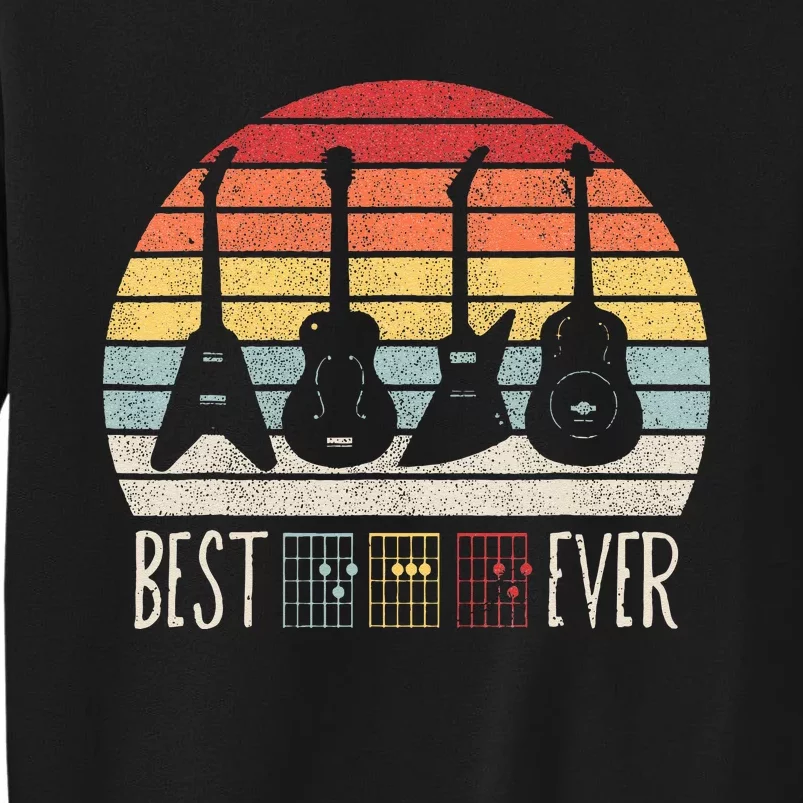 Guitarist Fathers Day Best Dad Ever D A D Chord Gifts Guitar Tall Sweatshirt