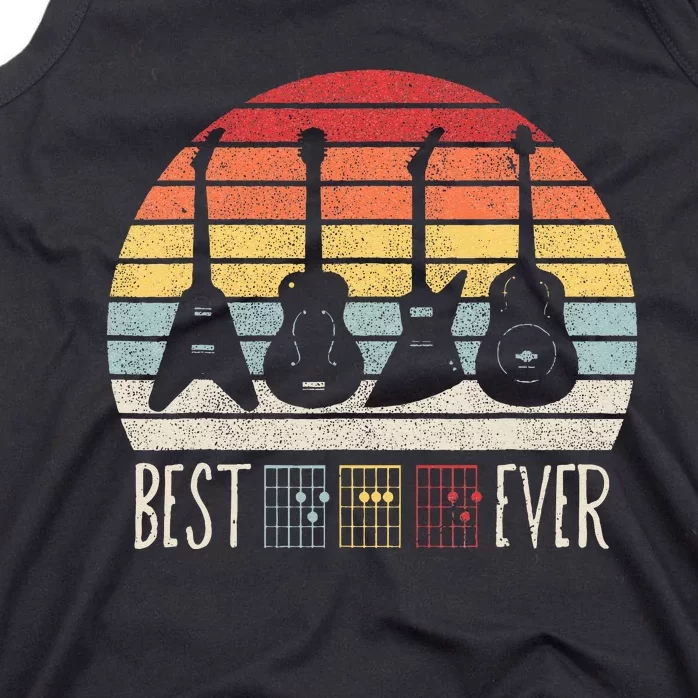 Guitarist Fathers Day Best Dad Ever D A D Chord Gifts Guitar Tank Top