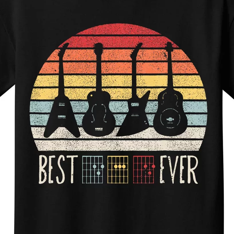 Guitarist Fathers Day Best Dad Ever D A D Chord Gifts Guitar Kids T-Shirt