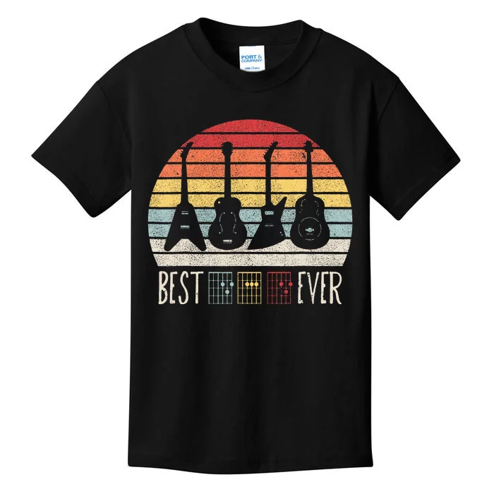 Guitarist Fathers Day Best Dad Ever D A D Chord Gifts Guitar Kids T-Shirt