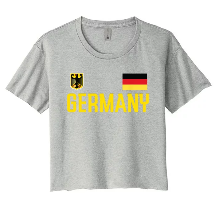 Germany Flag Deutschland Football Soccer Fan Women's Crop Top Tee