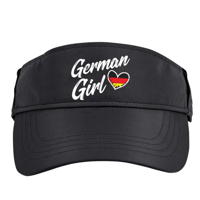 Germany Funny Deutschland Flag German Girl German Roots Adult Drive Performance Visor