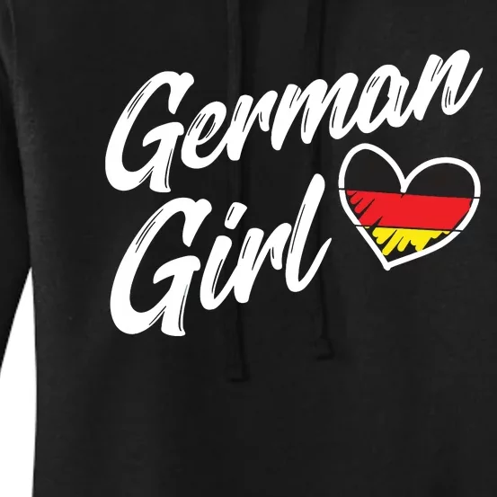 Germany Funny Deutschland Flag German Girl German Roots Women's Pullover Hoodie