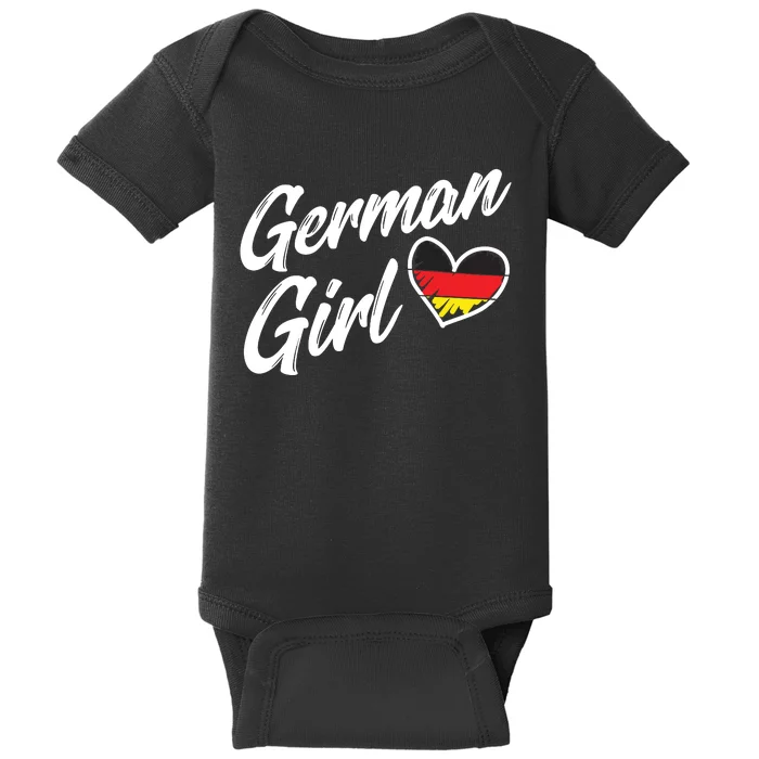 Germany Funny Deutschland Flag German Girl German Roots Baby Bodysuit