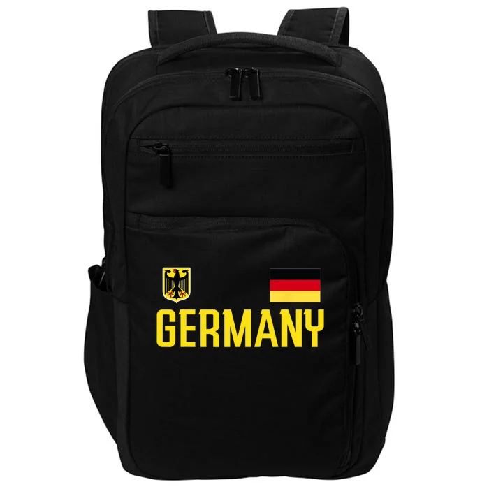 Germany Flag Deutschland Football Soccer Fan Impact Tech Backpack