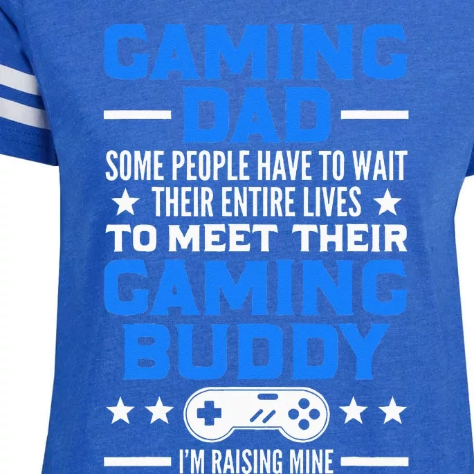 Gamer Fathers Day Gift Video Games Gaming Dad Gaming Enza Ladies Jersey Football T-Shirt