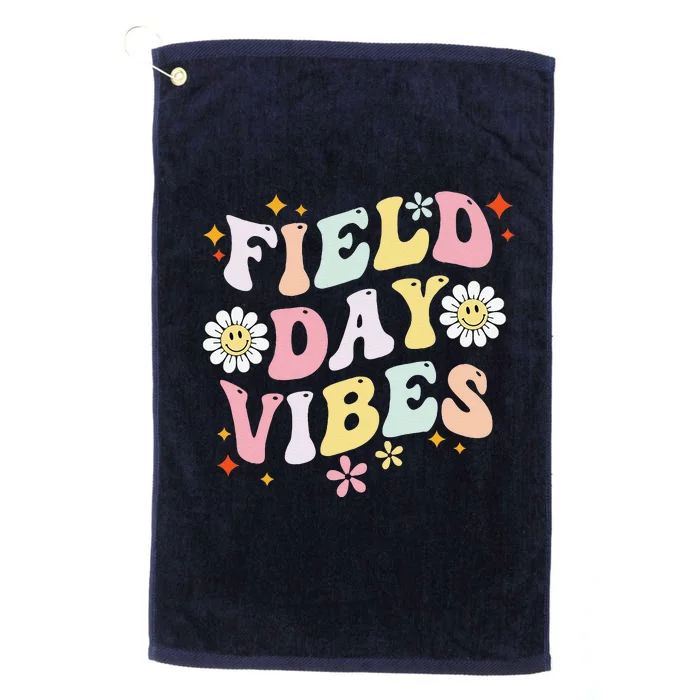 Groovy Field Day 2024 Funny Field Day Vibes Teacher Platinum Collection Golf Towel