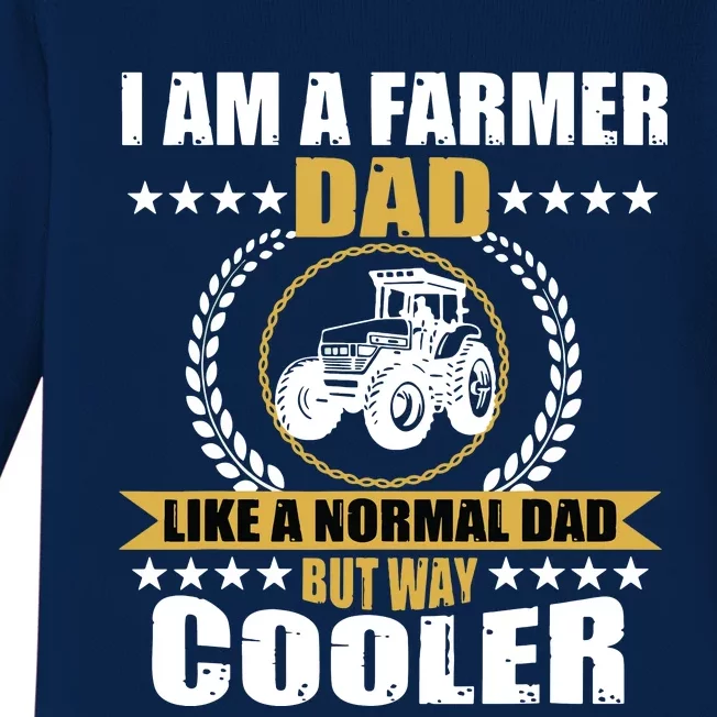 Great Farmer Dad Gift Tractor Farm Father Arable Farming Men Baby Long Sleeve Bodysuit