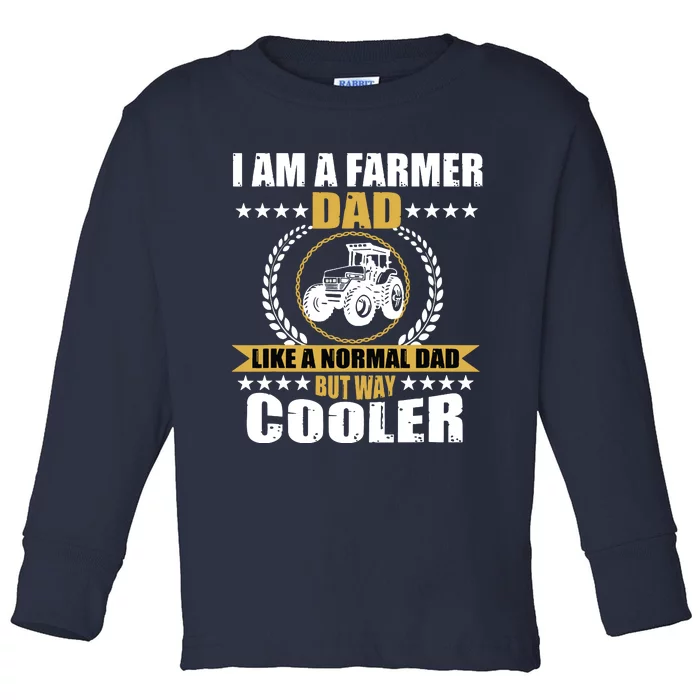 Great Farmer Dad Gift Tractor Farm Father Arable Farming Men Toddler Long Sleeve Shirt