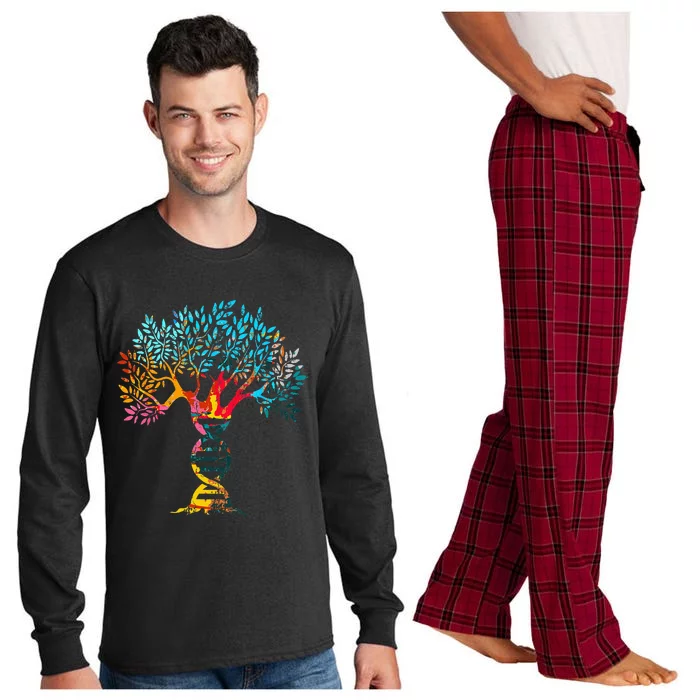 Genealogist Family DNA Lineage Researcher Genealogy Tree Long Sleeve Pajama Set