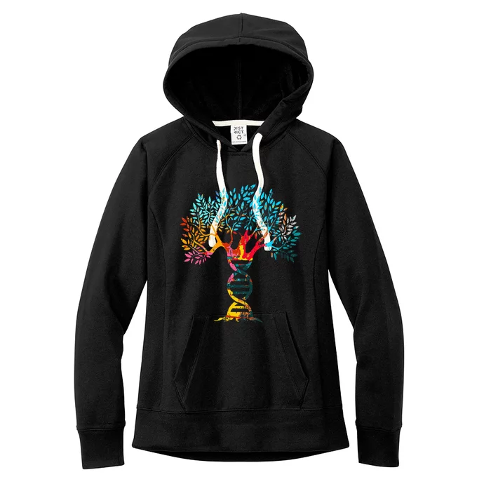 Genealogist Family DNA Lineage Researcher Genealogy Tree Women's Fleece Hoodie