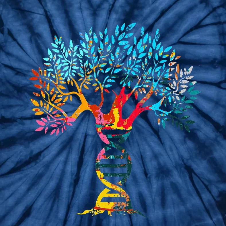 Genealogist Family DNA Lineage Researcher Genealogy Tree Tie-Dye T-Shirt