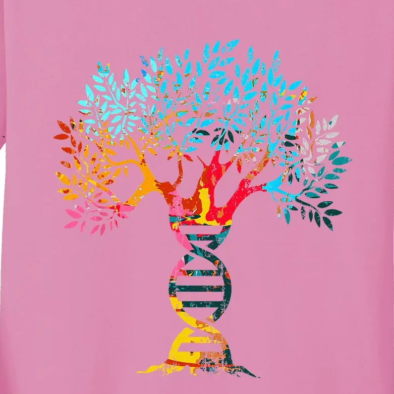 Genealogist Family DNA Lineage Researcher Genealogy Tree Kids Long Sleeve Shirt