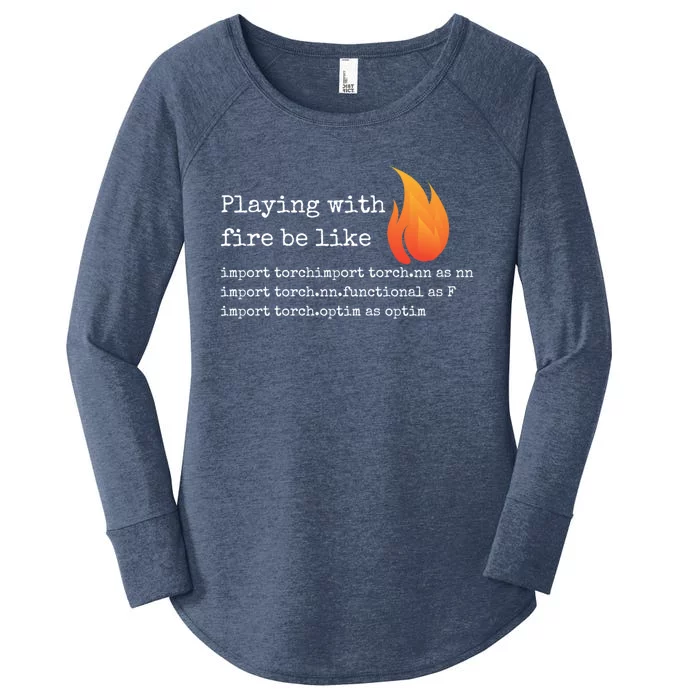 Gift For Deep Learning With Pytorch And Python Programmers Funny Gift Women's Perfect Tri Tunic Long Sleeve Shirt