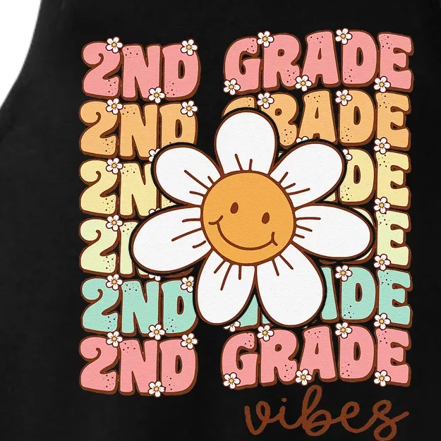 Groovy First Day Of School 2nd Grade Vibes Back To School Ladies Tri-Blend Wicking Tank