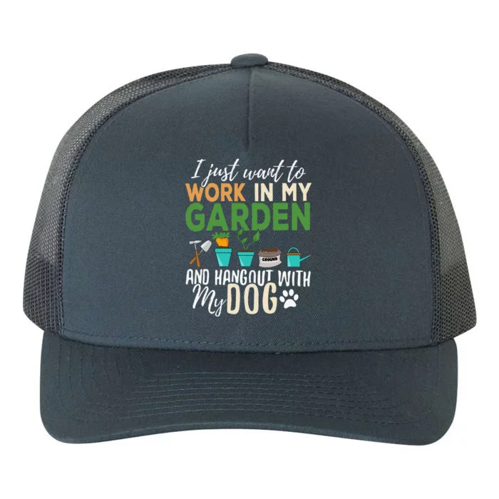 Gardening Funny Dog Lover Gardener Garden Pet Gift Plants Yupoong Adult 5-Panel Trucker Hat