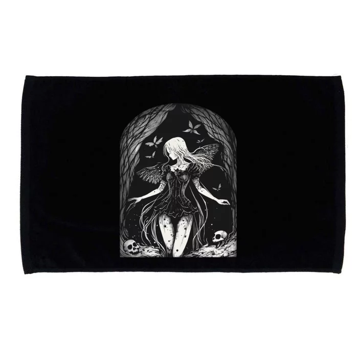 Goth Fairy Dark Witch Forest Gothic Alt Horror Aesthetic Microfiber Hand Towel