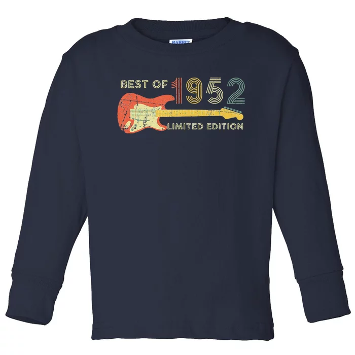 Guitar Fathers Day Dad Gifts Best Of 1952 71th Birthday Toddler Long Sleeve Shirt