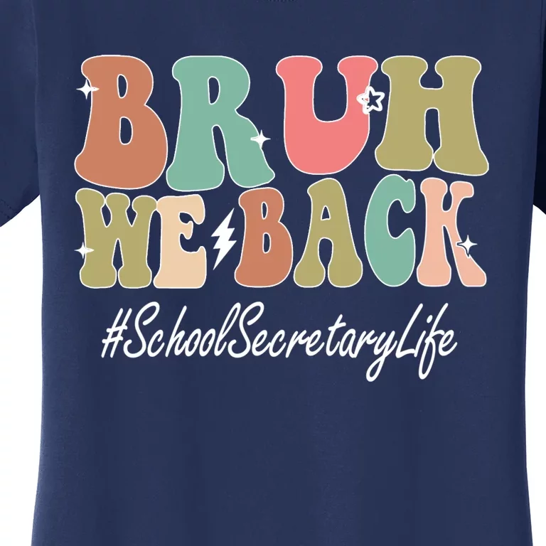 Groovy First Day Of School School Secretary Gift Women's T-Shirt