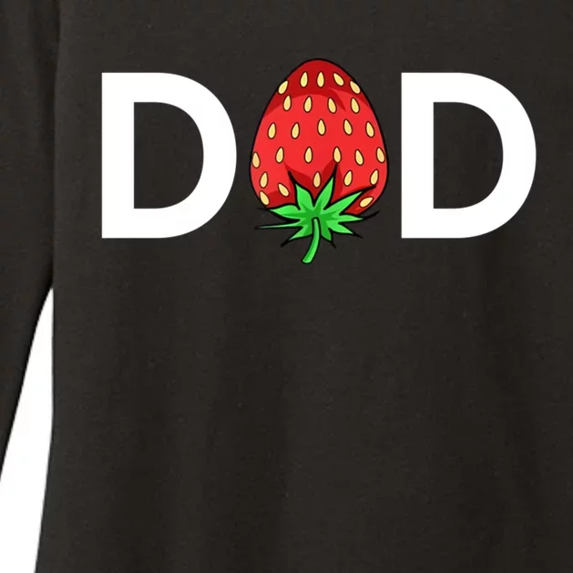 Gift For Dad Cute Strawberry Dad Gift Womens CVC Long Sleeve Shirt