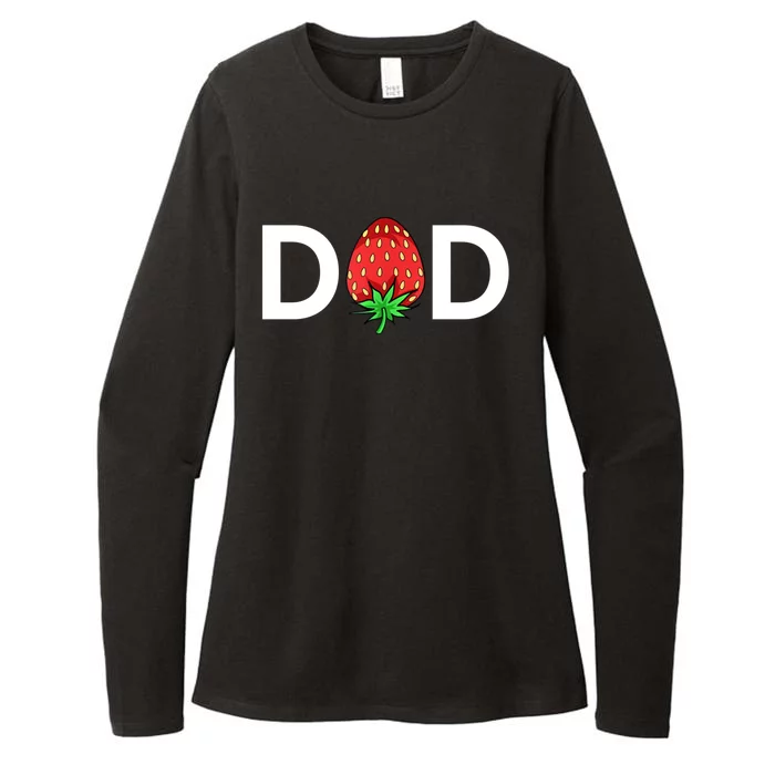 Gift For Dad Cute Strawberry Dad Gift Womens CVC Long Sleeve Shirt