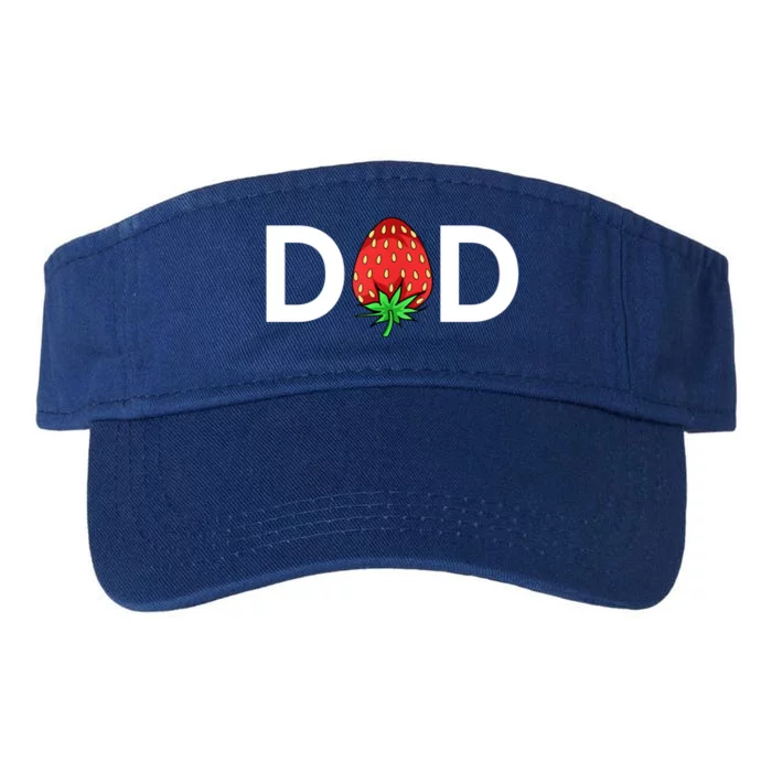 Gift For Dad Cute Strawberry Dad Gift Valucap Bio-Washed Visor