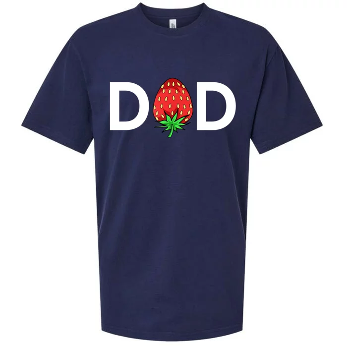 Gift For Dad Cute Strawberry Dad Gift Sueded Cloud Jersey T-Shirt