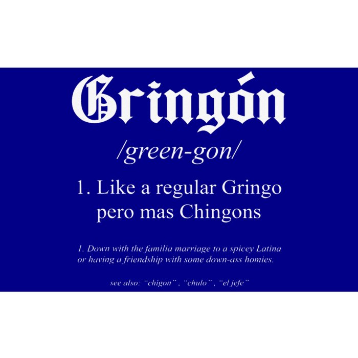 Gringón Funny Definition Bumper Sticker