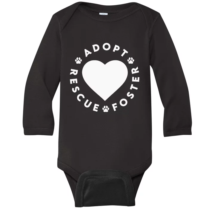 Great Foster Dog Design Pet Adoption Dogs Rescue Baby Long Sleeve Bodysuit