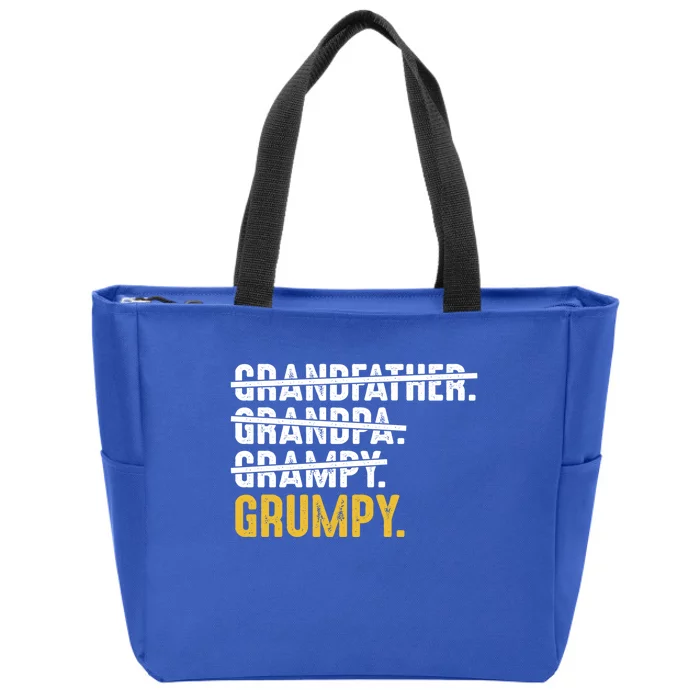 Grumpy FatherS Day Grandfather Grandpa Grampy Grumpy Meaningful Gift Zip Tote Bag