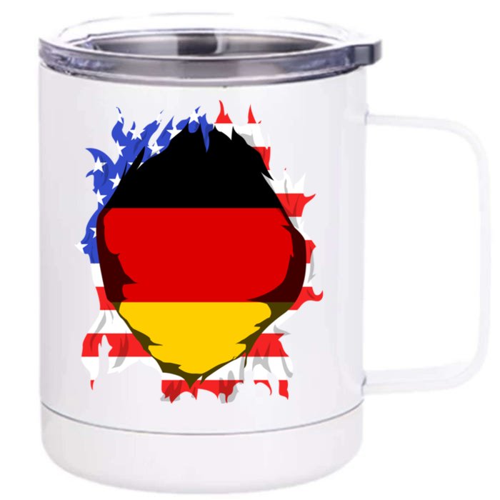 Ger Flag Deutschland Heritage Pride Gery Oktoberfest Gift Front & Back 12oz Stainless Steel Tumbler Cup