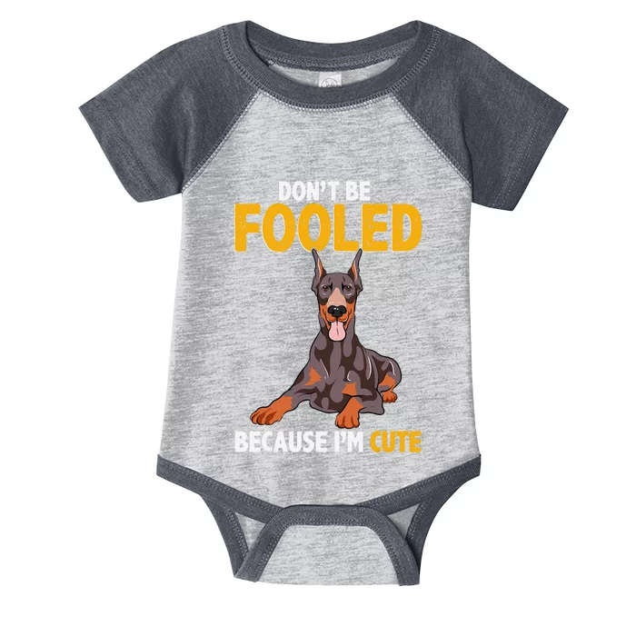 Gift for Dobie Doberman Pinscher Sayings Infant Baby Jersey Bodysuit