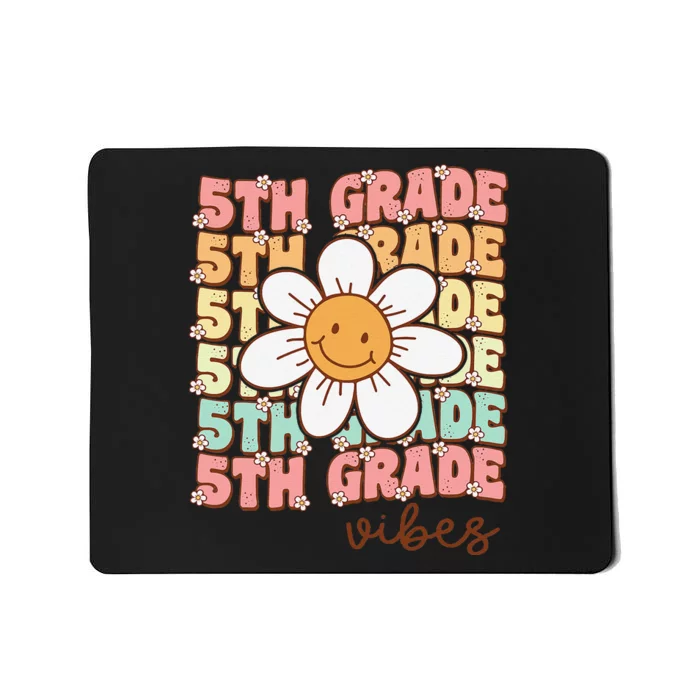 Groovy First Day Of School 5th Grade Vibes Back To School Mousepad