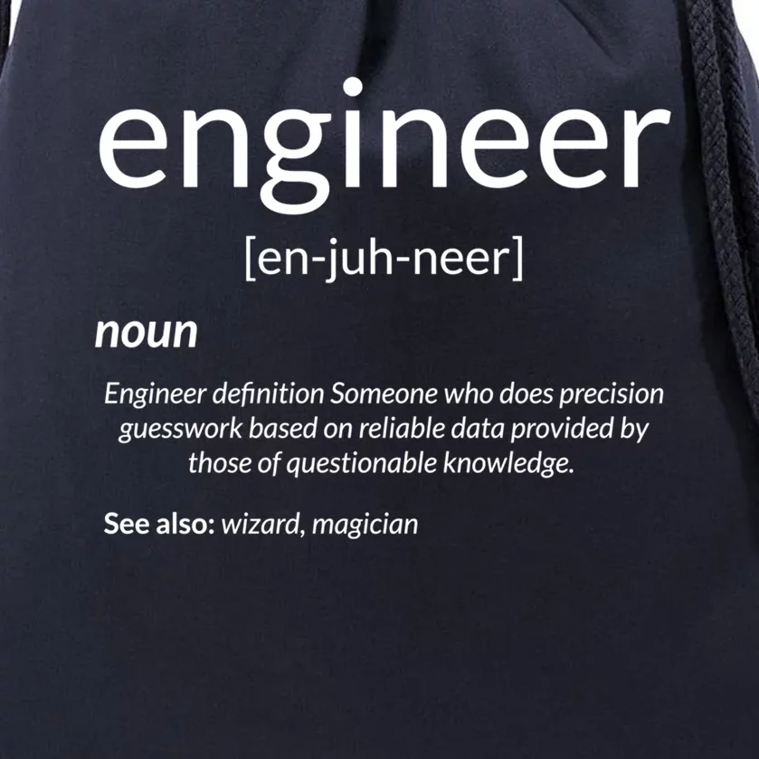 Gift For Engineer College Major Engineer Definition Gift Drawstring Bag