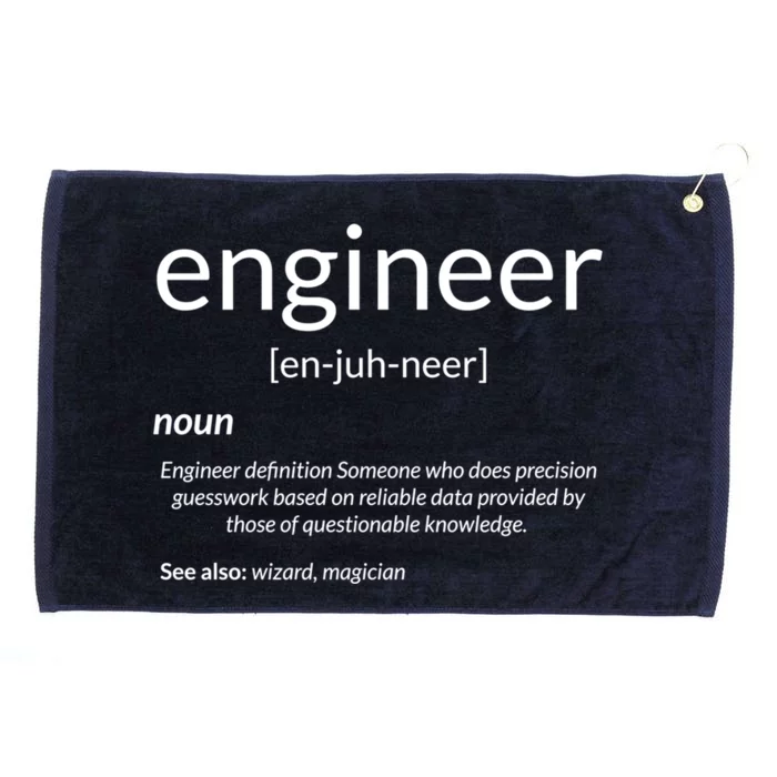 Gift For Engineer College Major Engineer Definition Gift Grommeted Golf Towel