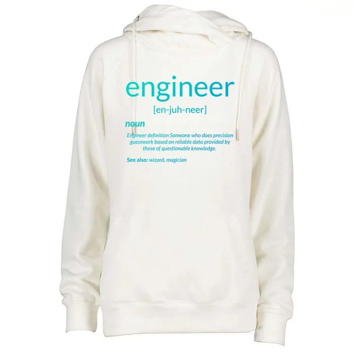 Gift For Engineer College Major Engineer Definition Gift Womens Funnel Neck Pullover Hood