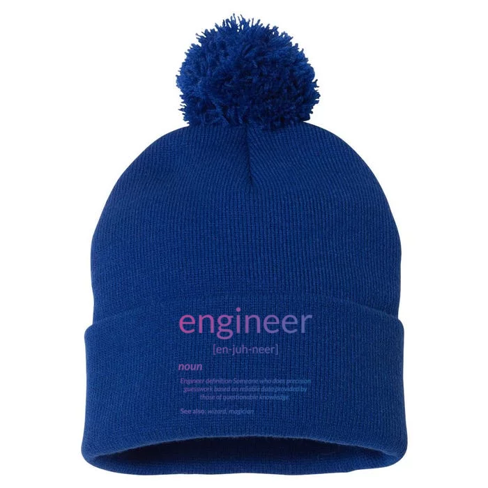 Gift For Engineer College Major Engineer Definition Gift Pom Pom 12in Knit Beanie