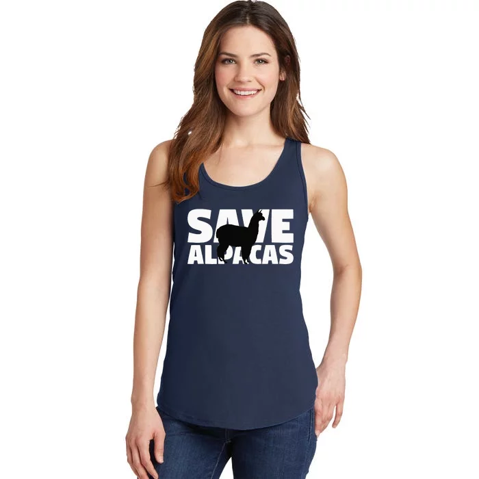 Gift for Extinction Endangered Animal Activist Save Alpacas Ladies Essential Tank