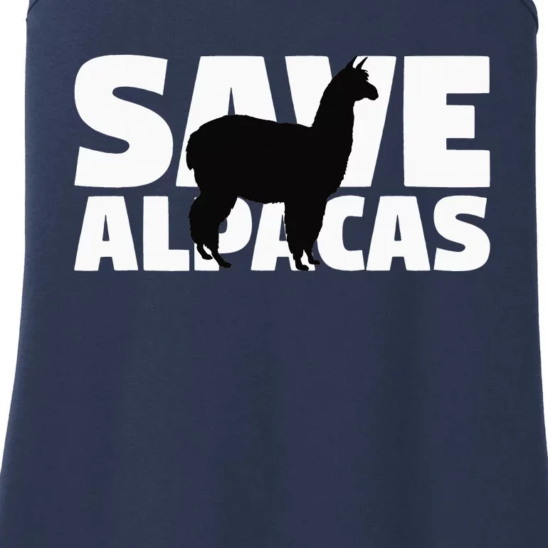 Gift for Extinction Endangered Animal Activist Save Alpacas Ladies Essential Tank