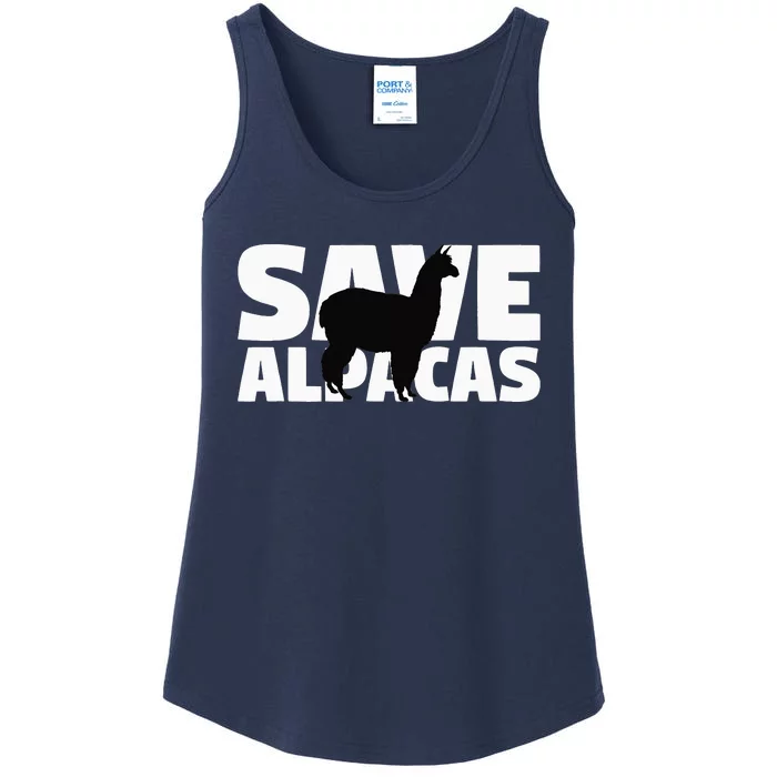 Gift for Extinction Endangered Animal Activist Save Alpacas Ladies Essential Tank