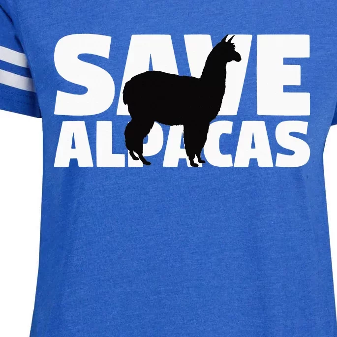 Gift for Extinction Endangered Animal Activist Save Alpacas Enza Ladies Jersey Football T-Shirt