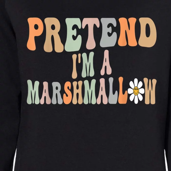 Groovy Funny Easy Lazy Halloween Pretend I'm A Marshmallow Womens California Wash Sweatshirt