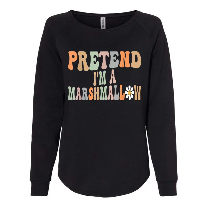 Groovy Funny Easy Lazy Halloween Pretend I'm A Marshmallow Womens California Wash Sweatshirt