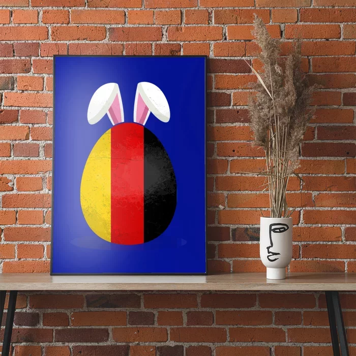 Gery Flag Egg Bunny Ears Ger Easter Sunday Cool Gift Poster